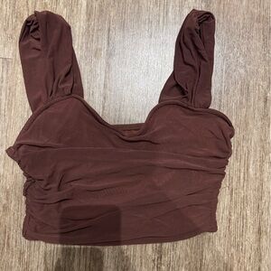 SHEIN Brown Tank Soft Stretchy Fabric